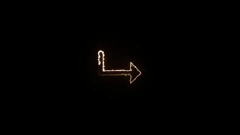 Glowing neon line icon and right arrow isolated on transparent background.. Stock Footage 337759732