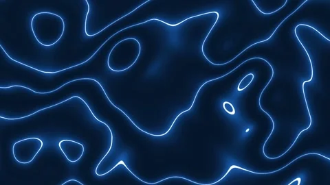 Glowing neon line liquid background animation. abstract Blue neon line futu.. Stock Footage 308400452
