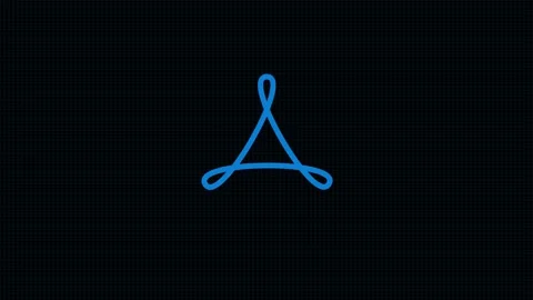 Glowing neon line looping animation with grid background. Blue color line a.. Stock Footage 332152754