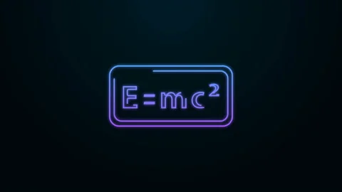 Glowing neon line Math system of equation solution icon isolated on black Stock Footage 140237107