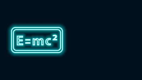 Glowing neon line Math system of equation solution icon isolated on black Stock Footage 141888823