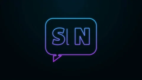 Glowing neon line Mathematics function sine icon isolated on black background Stock Footage 140221847