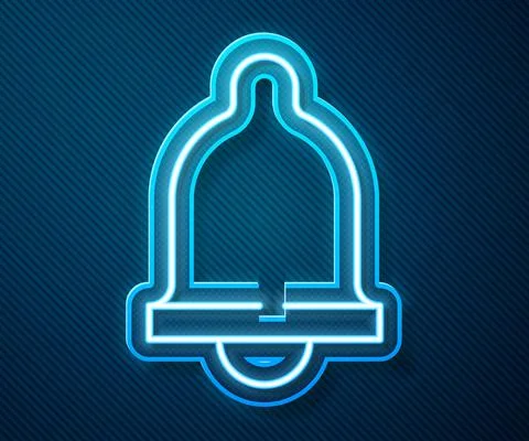 Glowing neon line Motion sensor icon isolated on blue background. Vector Stock Illustration