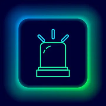 Glowing neon line Motion sensor icon isolated on black background. Colorful Stock Illustration