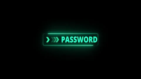 Glowing neon line mouse cursor animation pointing towards password button i.. Stock Footage 340595729
