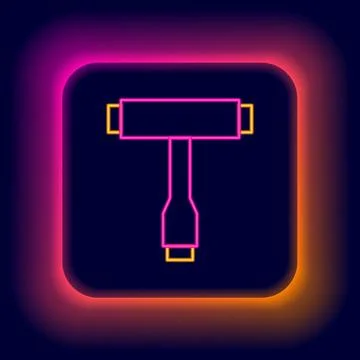 Glowing neon line Multi-Function All-In-One portable skate tool T-tool for .. Stock Illustration