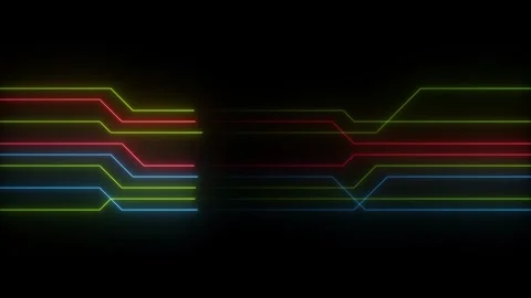 Glowing neon line multiple colorful laser line moving animation. Neon multi.. 動画素材 333522367