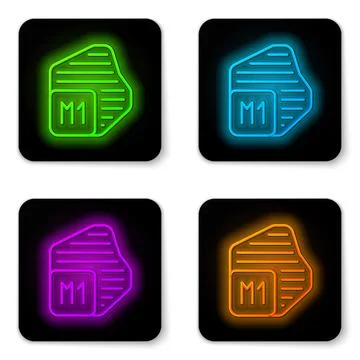Glowing neon line Processor icon isolated on white background. CPU, central イラスト素材
