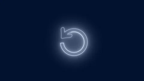 Glowing neon line Refresh icon. Reload symbol of concept. Stock Footage 277493194