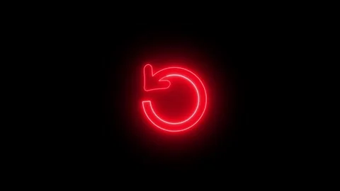 Glowing neon line Refresh icon. Reload symbol of concept. Stock Footage 277493197