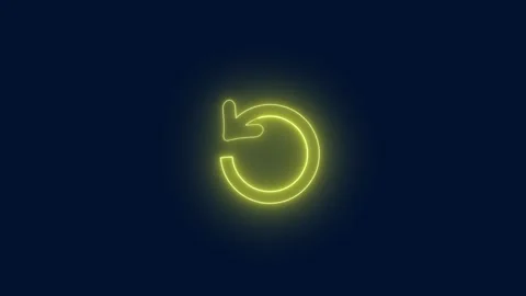 Glowing neon line Refresh icon. Reload symbol of concept. Stock Footage 277493207