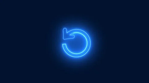 Glowing neon line Refresh icon. Reload symbol of concept. Stock Footage 277493214