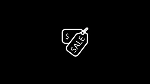 Glowing neon line sale button and dollar icon concept. growth sale, growth .. Stock Footage 293483655
