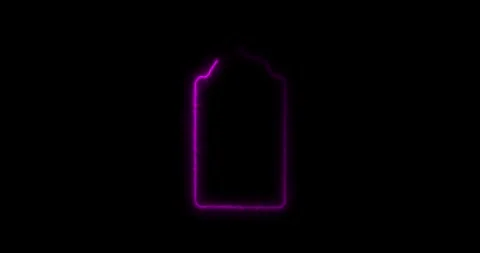 Glowing neon line Set of linear style Islamic windows animation. Collection arab 스톡 동영상 336008823