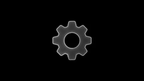 Glowing neon line setting icon with spinning gears icon animated. Settings .. Stock Footage 304026959