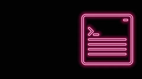 Glowing neon line Software, web developer programming code icon isolated on Stock Footage 159348896