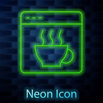 Glowing neon line Software, web developer programming code icon isolated on 스톡 일러스트