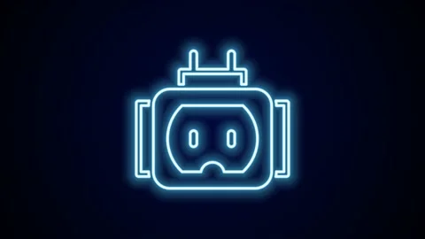 Glowing neon line Tee plug electric with clipping path icon isolated on black Video stock 227366378