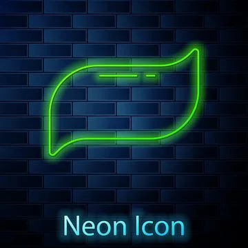 Glowing neon line Toothpaste icon isolated on brick wall background. Vector Stock Illustration