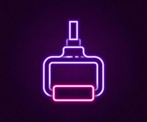 Glowing neon line TPX loop training equipment icon isolated on black background Illustrazione stock