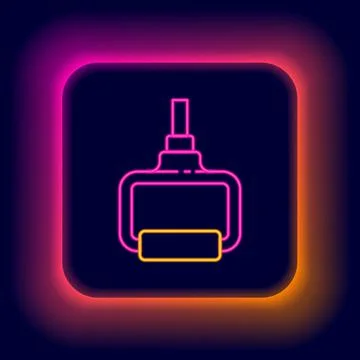 Glowing neon line TPX loop training equipment icon isolated on black background Stock Illustration