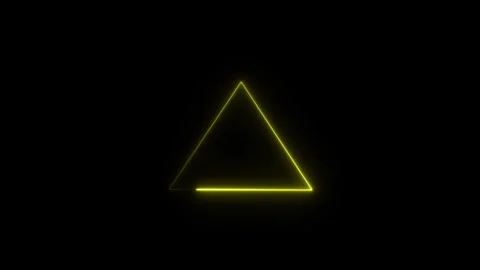 Glowing neon line triangle icon motion concept animation on background. Glo.. Stock Footage 332582291