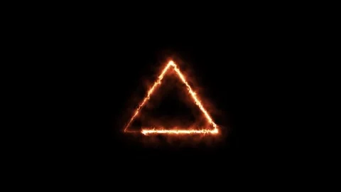 Glowing neon line triangle icon motion concept animation on background. Glo.. Stock Footage 332582312