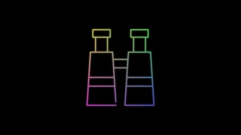 Glowing neon line Vape mod device icon isolated on black background. Vape s.. Stock Footage 304023507