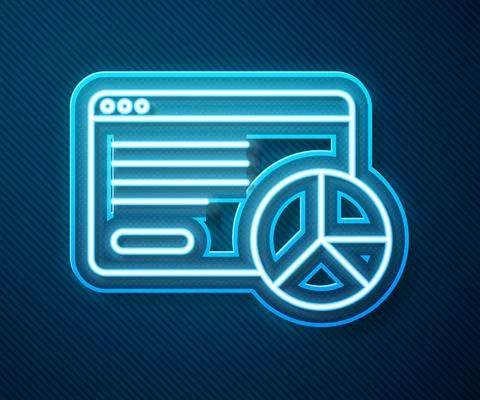 Glowing neon line Web analytics information and development website statistic 스톡 일러스트