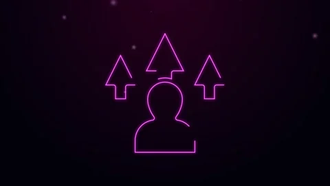 Glowing neon line Web design and front end development icon isolated on black Stock Footage 155543403