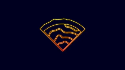 Glowing neon line Wooden beam icon isolated on blue background. Lumber beam Video stock 227248853