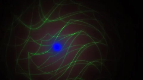 Glowing neon lines and blue light. Stock Footage 336238011