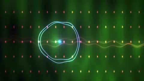 Glowing neon lines and circle technology. Stock Footage 333926370