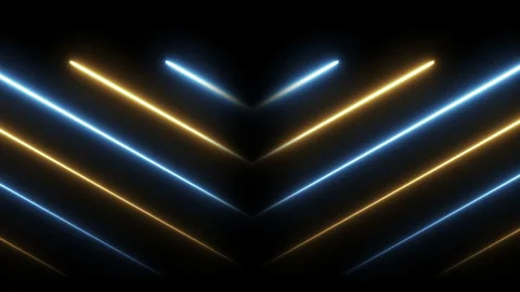 Glowing neon lines on black background. 動画素材 172070078