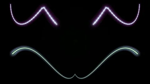 Glowing Neon Lines on Black Background. Stock Footage 329466777