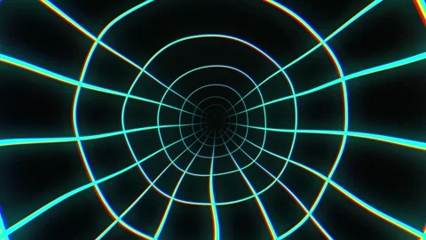 Glowing neon lines in a circle. 스톡 동영상 332051426