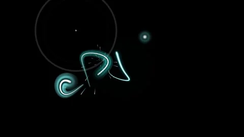 Glowing Neon Lines Dancing in Darkness. Stock Footage 329466773
