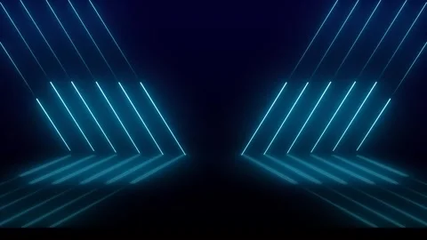 Glowing Neon Lines on Dark Background Stock Footage 317065117