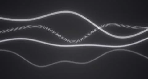 Glowing neon lines on a dark background 스톡 일러스트