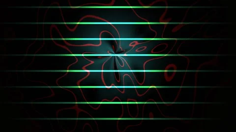 Glowing neon lines forming abstract shapes on black background. Stock Footage 335959258