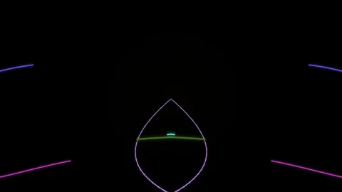 Glowing Neon Lines Forming Circle Shapes. Stock Footage 329506522
