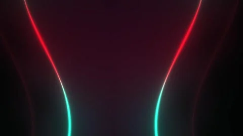Glowing neon lines forming circular shapes on dark background. Stock Footage 337469799