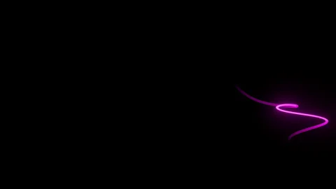 Glowing neon lines glide rapidly along complex trajectories Video stock 331257709