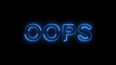 Glowing neon lines oops text animation on black background. oops neon sign .. Stock Footage 309432833