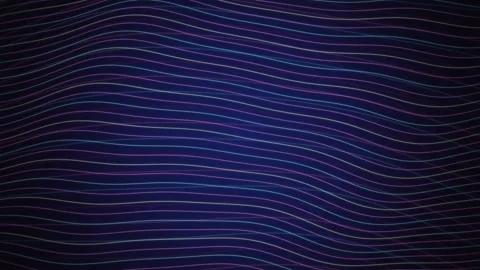 Glowing neon lines ripple vertically in a seamless loop Stock Footage 341490232