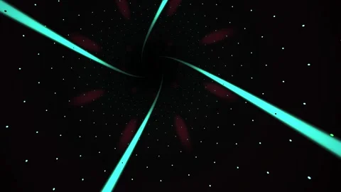 Glowing neon lines in space background. Stock Footage 340027658