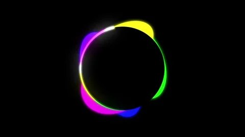 Glowing neon loader loop video on Black Background Stock Footage 308477400