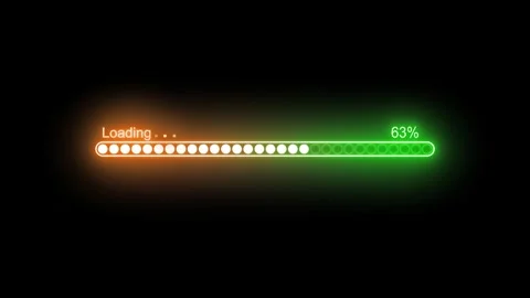 Glowing Neon Loading Animation Bar, Sci-Fi Inspired Neon Loading Bar Animat.. Stock Footage 310649605
