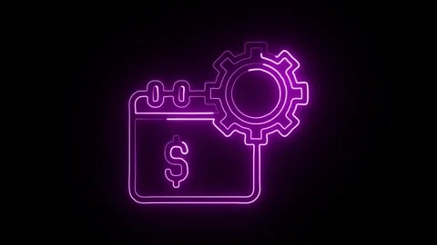 Glowing neon Loading icon  HD Video motion graphic animation Vidéo 304859030