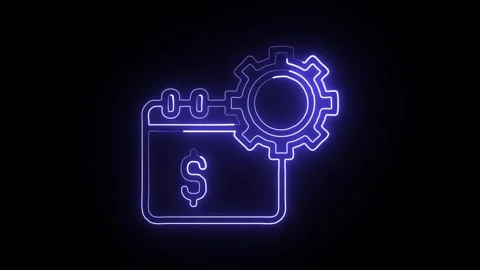Glowing neon Loading icon  HD Video motion graphic animation Stock Footage 304859038